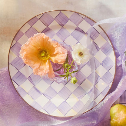Violet Check Charger/Plate (Mackenzie Childs)
