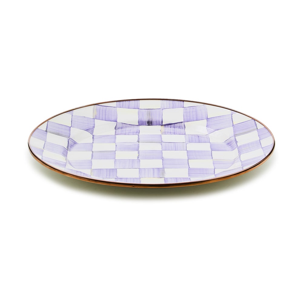 Violet Check Charger/Plate (Mackenzie Childs)