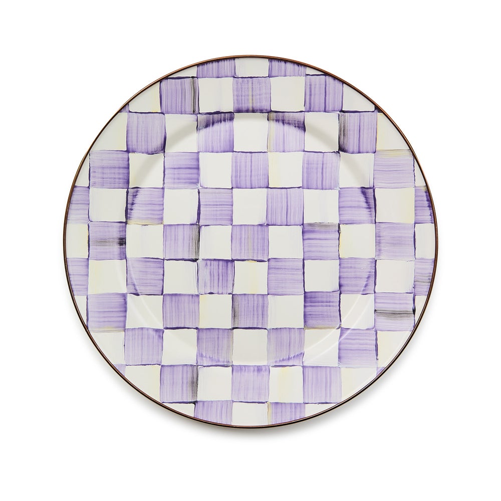 Violet Check Charger/Plate (Mackenzie Childs)