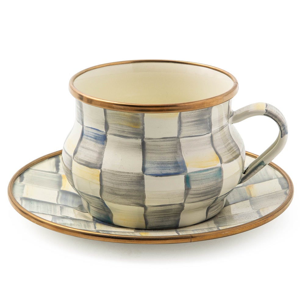 Sterling Check Teacup (Mackenzie Childs)