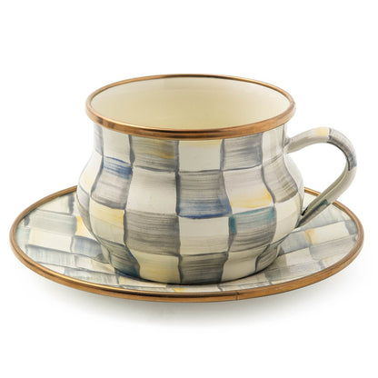 Sterling Check Teacup (Mackenzie Childs)