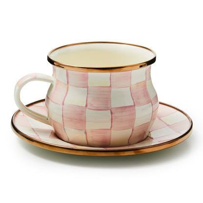 Rosy Check Enamel Teacup (Mackenzie Childs)