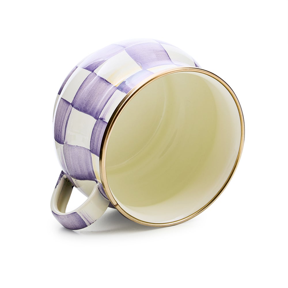 Violet Check Teacup (Mackenzie Childs)
