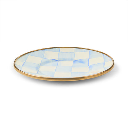 Sky Blue Check Saucer (Mackenzie Childs) - PRE ORDER