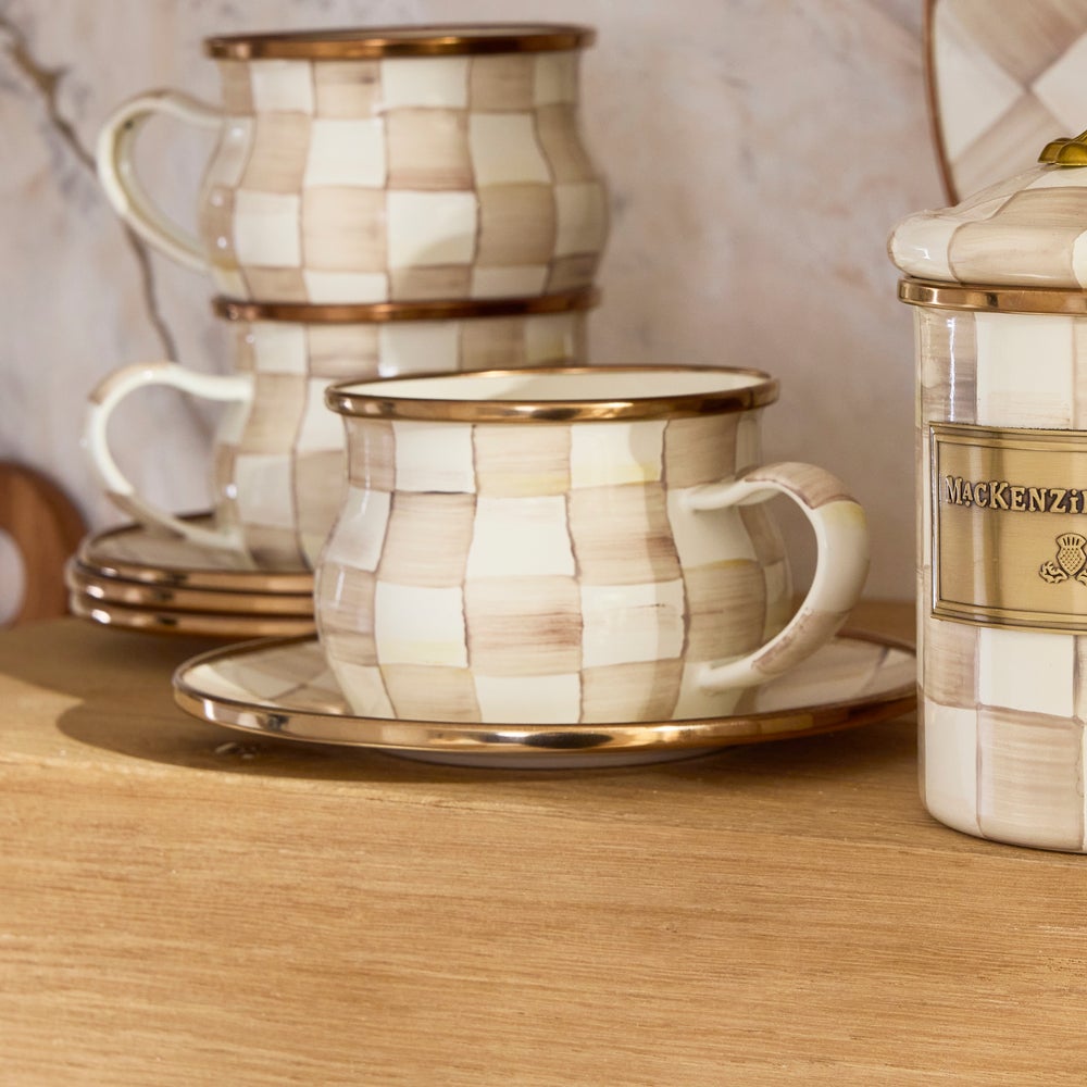 Mocha Tea Saucer (Mackenzie Childs)