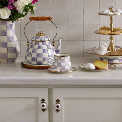 Violet Check Saucer (Mackenzie Childs)