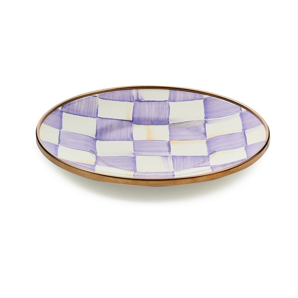 Violet Check Saucer (Mackenzie Childs)