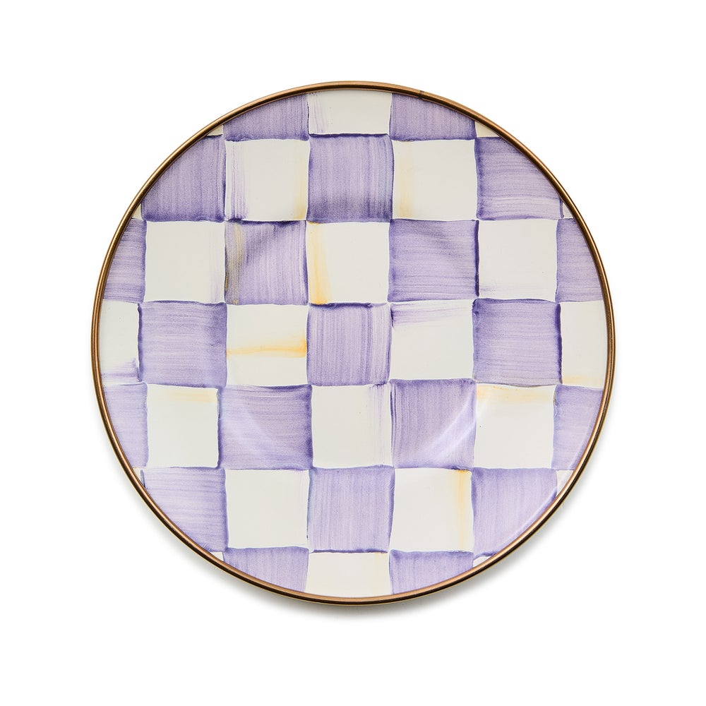 Violet Check Saucer (Mackenzie Childs)