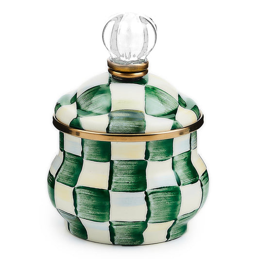 Emerald Check Lidded Sugar Bowl (Mackenzie Childs)