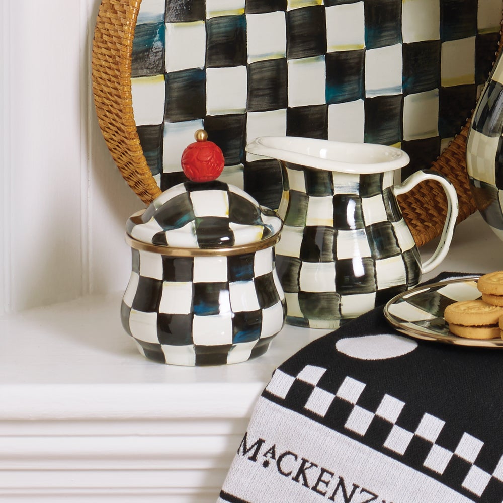 Courtly Check Lidded Sugar Bowl (Mackenzie Childs)