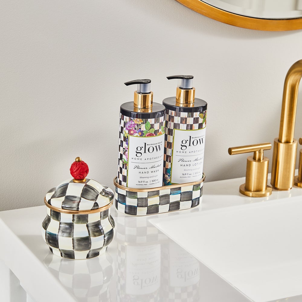 Courtly Check Lidded Sugar Bowl (Mackenzie Childs)