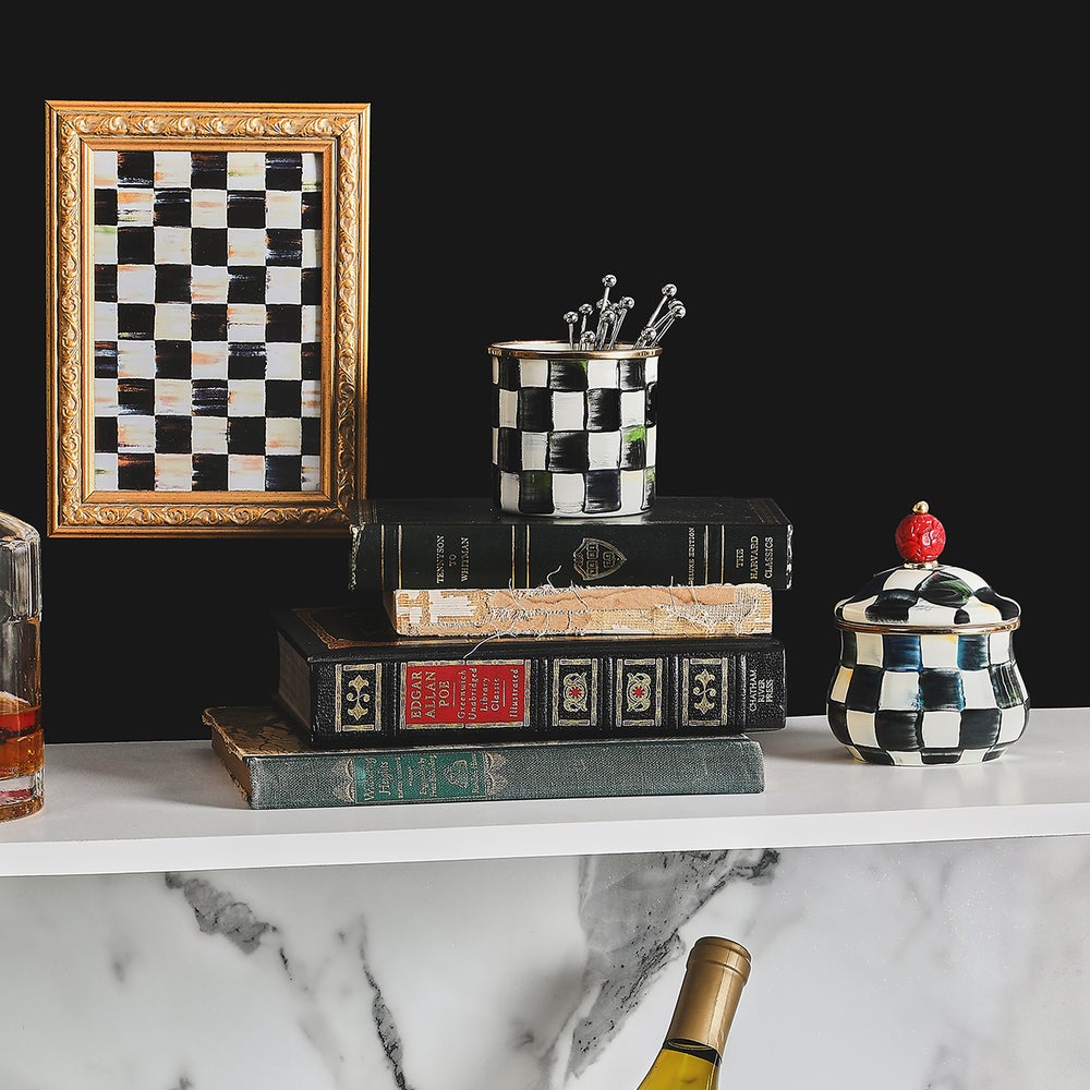 Courtly Check Lidded Sugar Bowl (Mackenzie Childs)