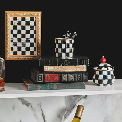 Courtly Check Lidded Sugar Bowl (Mackenzie Childs)