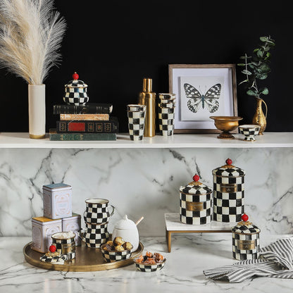 Courtly Check Lidded Sugar Bowl (Mackenzie Childs)