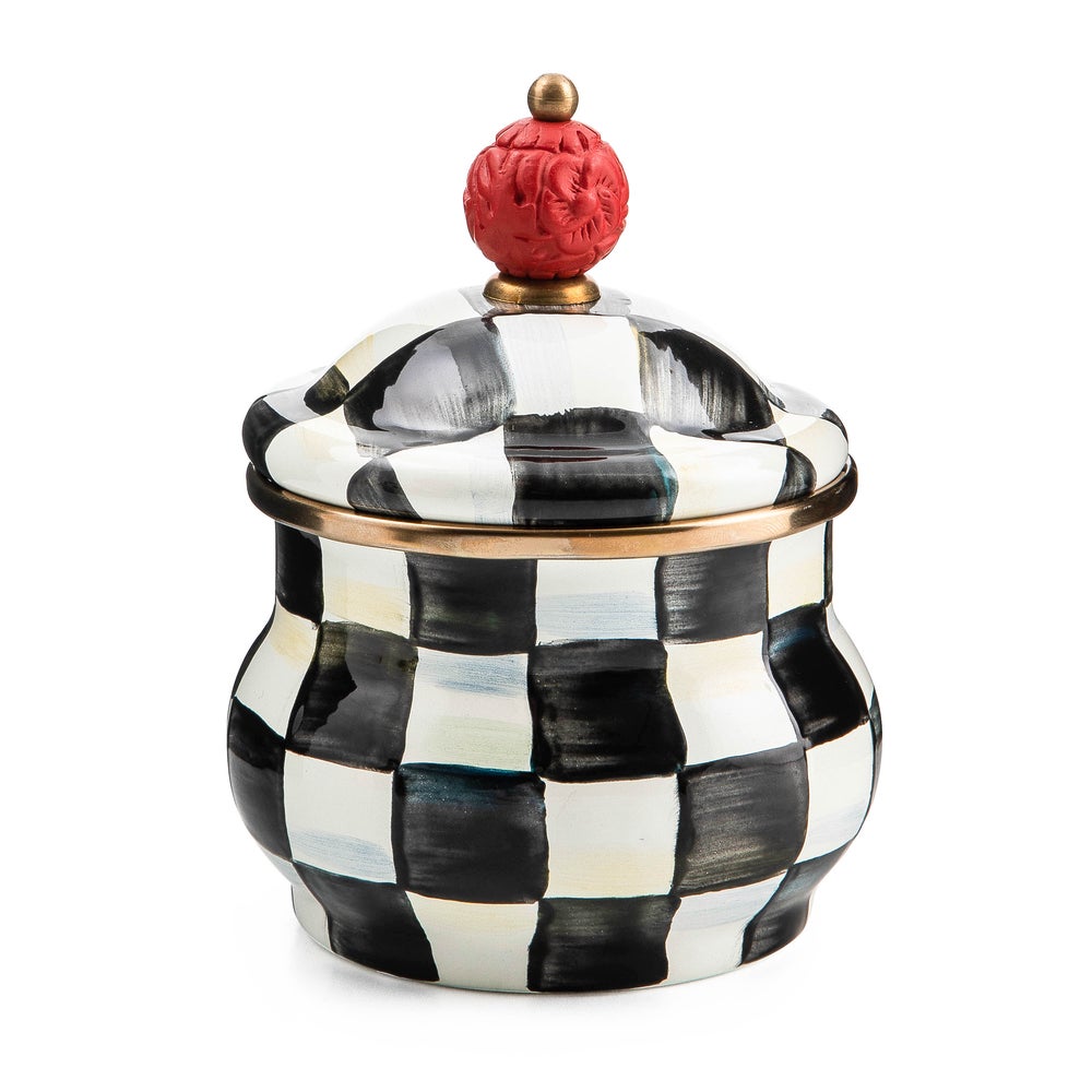 Courtly Check Lidded Sugar Bowl (Mackenzie Childs)
