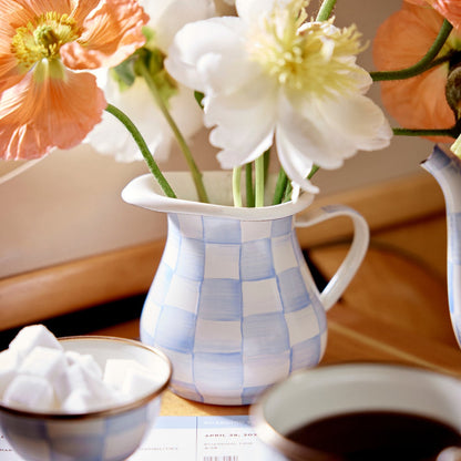 Sky Blue Check Creamer (Mackenzie Childs) - PRE ORDER