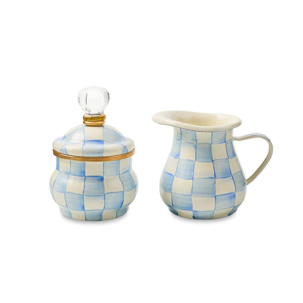 Sky Blue Check Creamer (Mackenzie Childs) - PRE ORDER