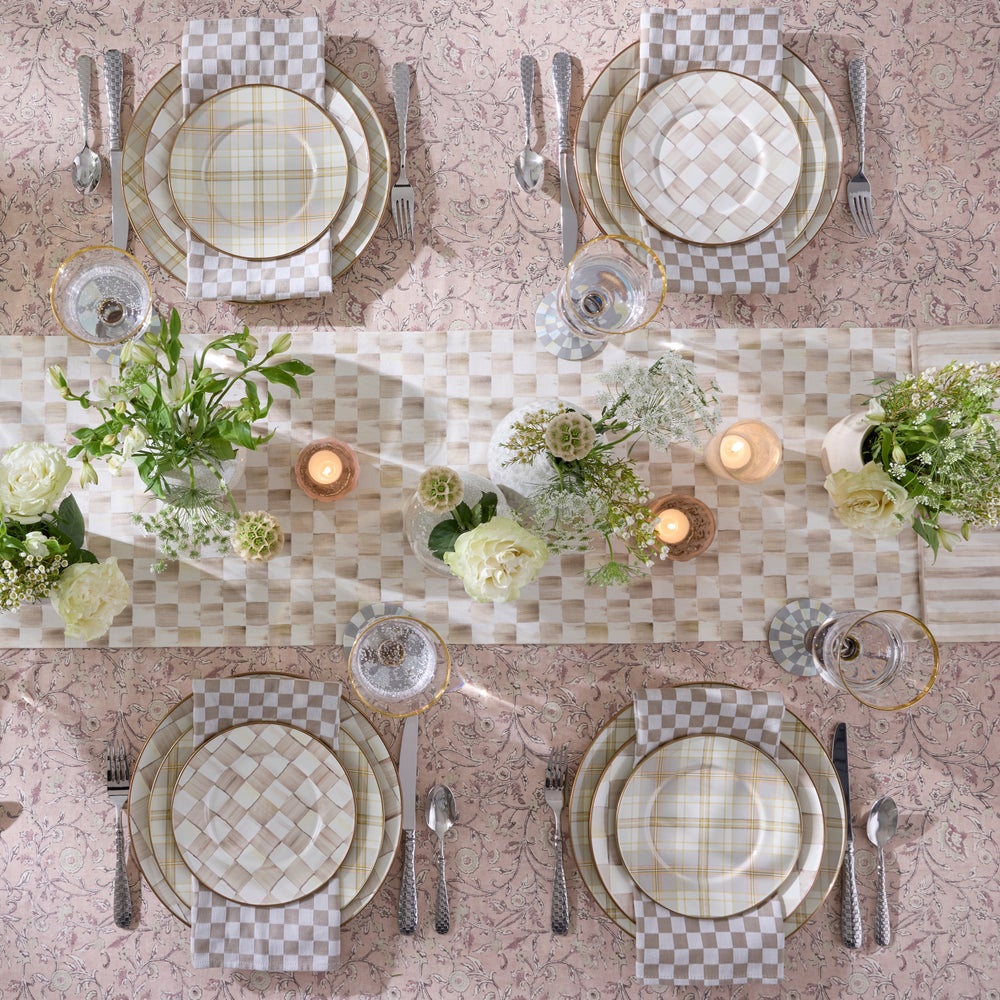 Mocha Check Salad Plate (Mackenzie Childs)