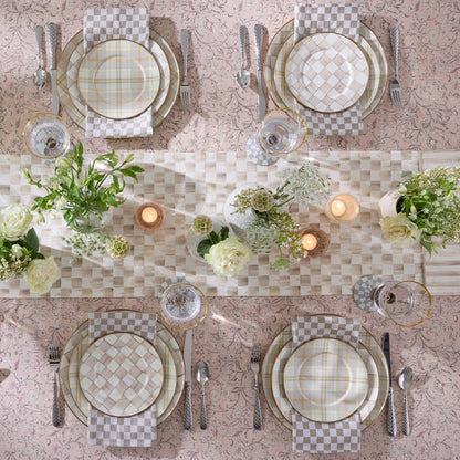 Mocha Check Salad Plate (Mackenzie Childs)
