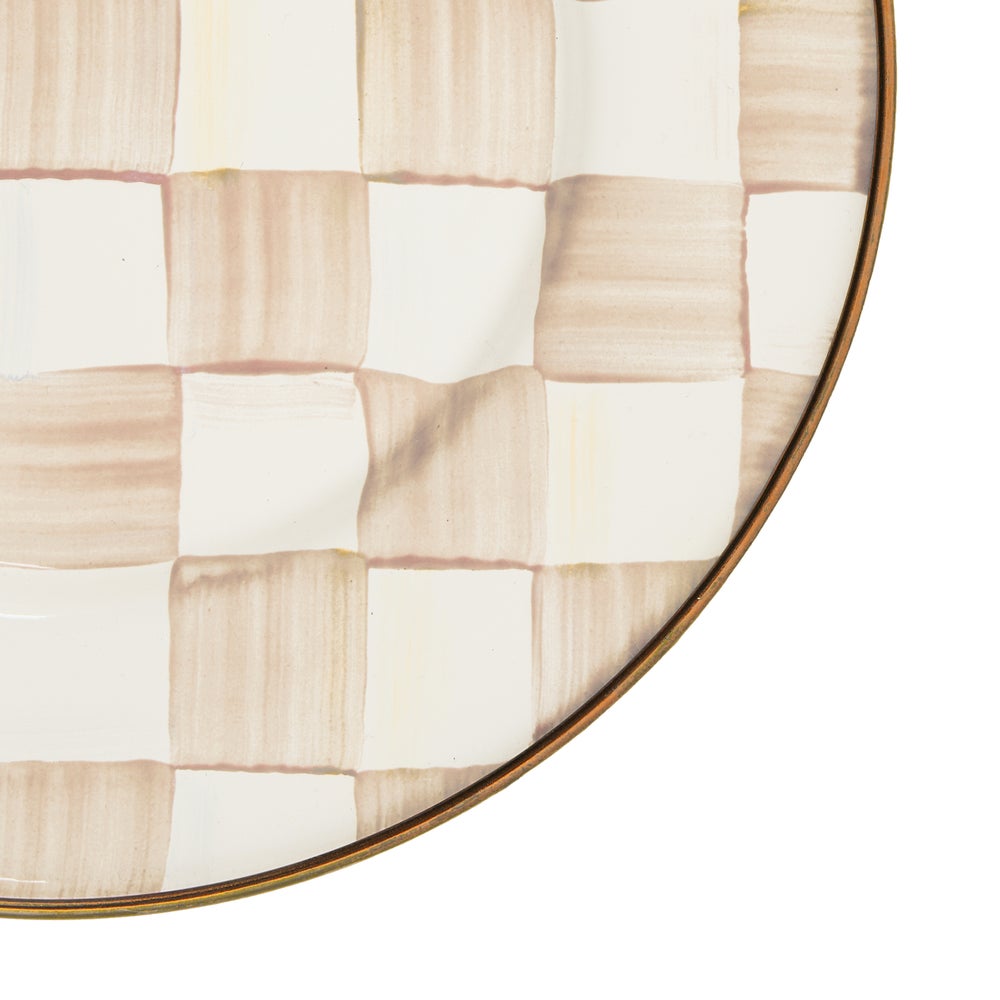 Mocha Check Salad Plate (Mackenzie Childs)