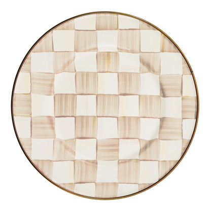 Mocha Check Salad Plate (Mackenzie Childs)