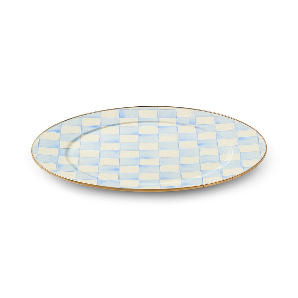 Sky Blue Check Serving Platter (Mackenzie Childs) - PRE ORDER