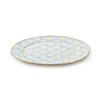 Sky Blue Check Serving Platter (Mackenzie Childs) - PRE ORDER