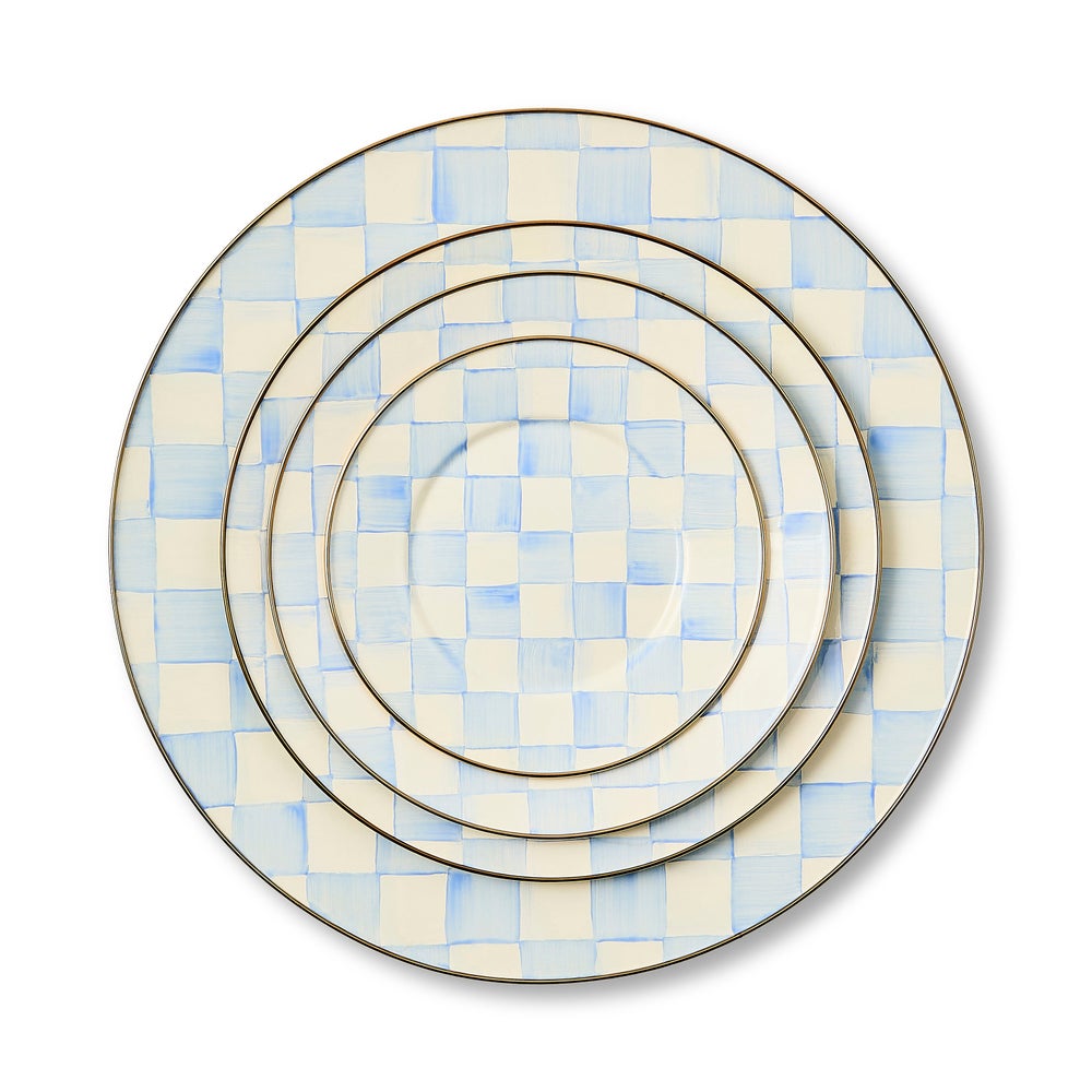 Sky Blue Check Serving Platter (Mackenzie Childs) - PRE ORDER