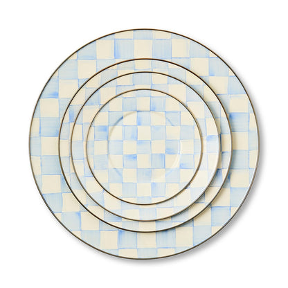 Sky Blue Check Serving Platter (Mackenzie Childs) - PRE ORDER