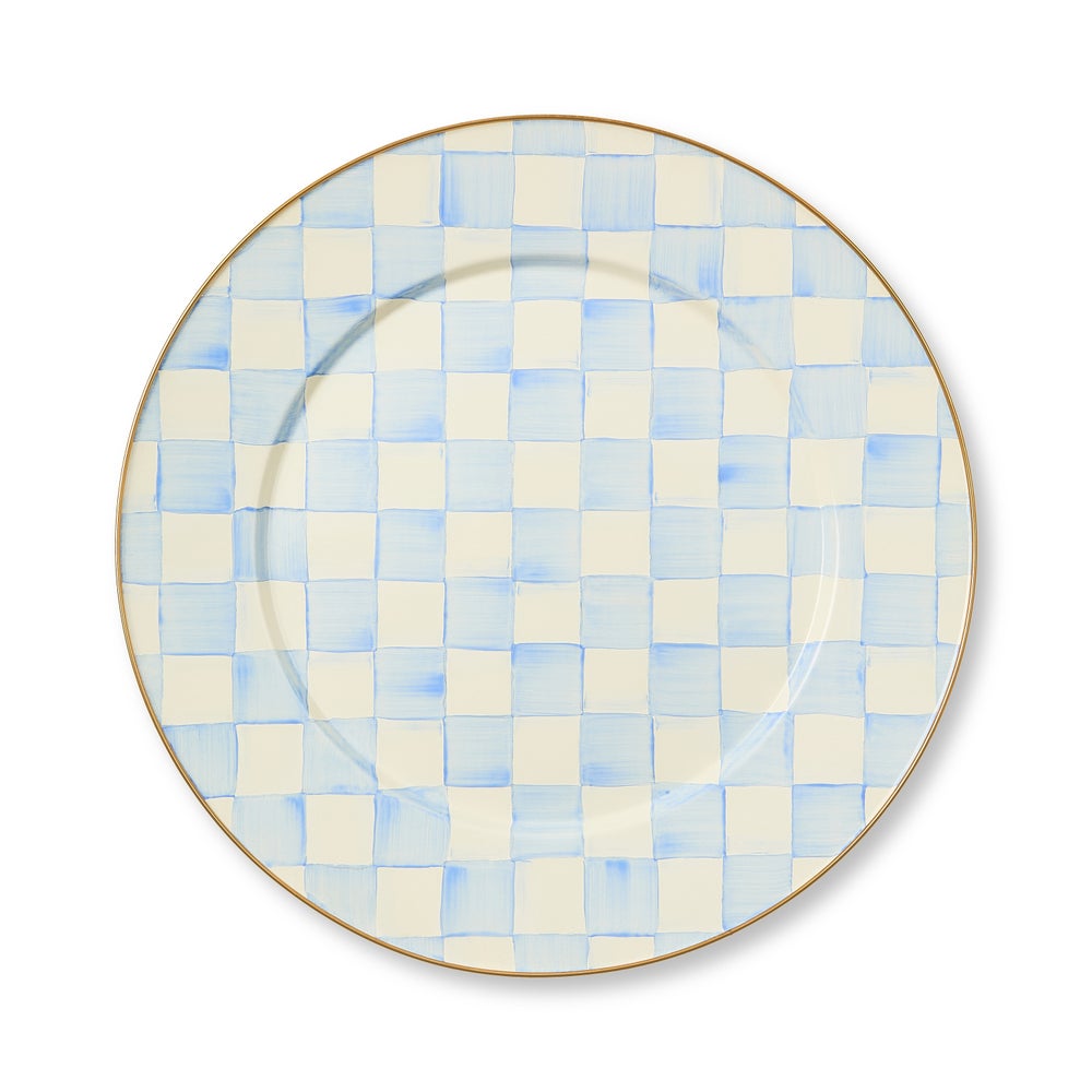 Sky Blue Check Serving Platter (Mackenzie Childs) - PRE ORDER