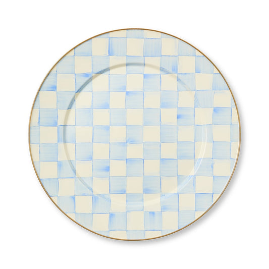 Sky Blue Check Serving Platter (Mackenzie Childs)
