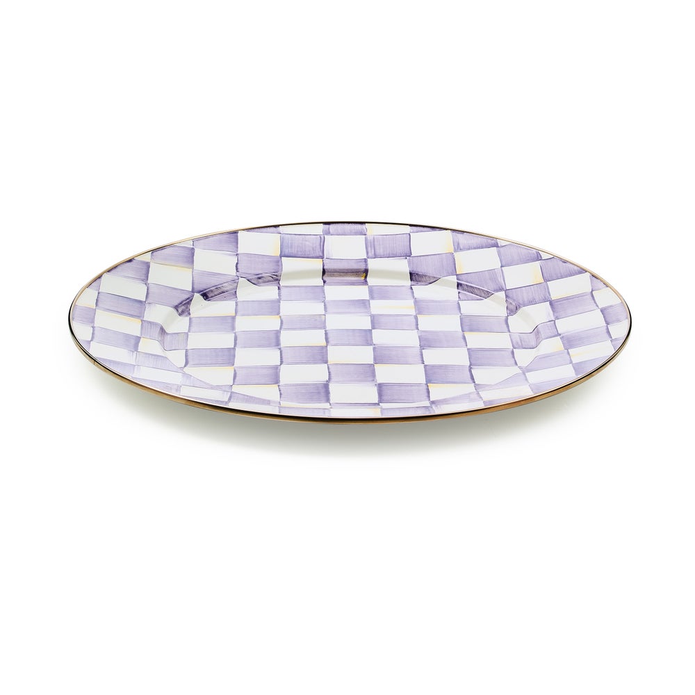 Violet Check Serving Platter (Mackenzie Childs)
