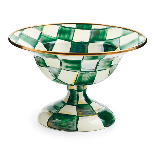 Emerald Check Small Compote (Mackenzie Childs)