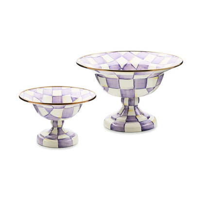 Violet Check Small Compote (Mackenzie Childs)