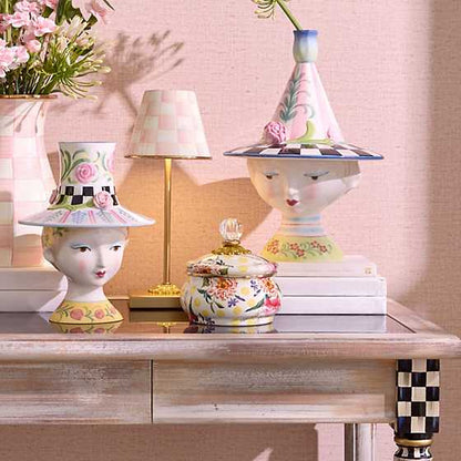 Wildflowers Yellow Squashed Pot (Mackenzie Childs)