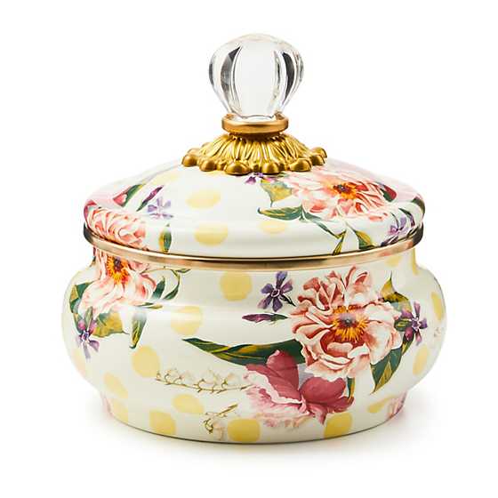 Wildflowers Yellow Squashed Pot (Mackenzie Childs)