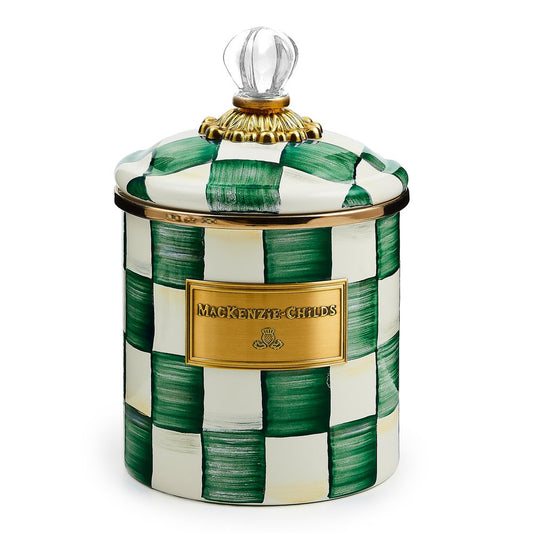 Emerald Check Small Canister (Mackenzie Childs)