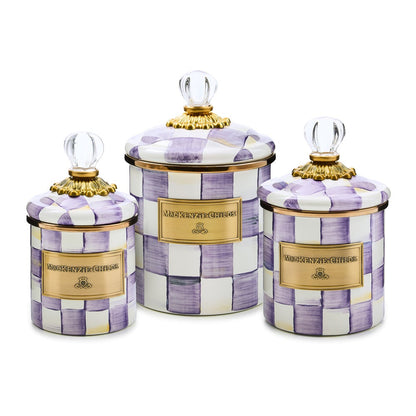 Violet Check Small Canister (Mackenzie Childs)