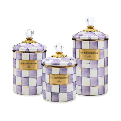 Violet Check Small Canister (Mackenzie Childs)
