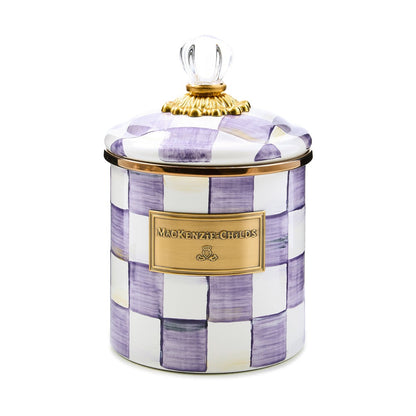 Violet Check Small Canister (Mackenzie Childs)