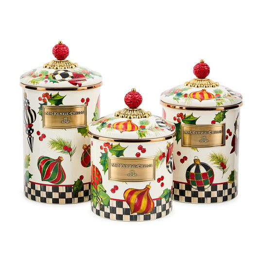 Deck the Halls Medium Canister (Mackenzie Childs)