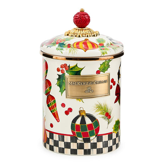 Deck the Halls Medium Canister (Mackenzie Childs)
