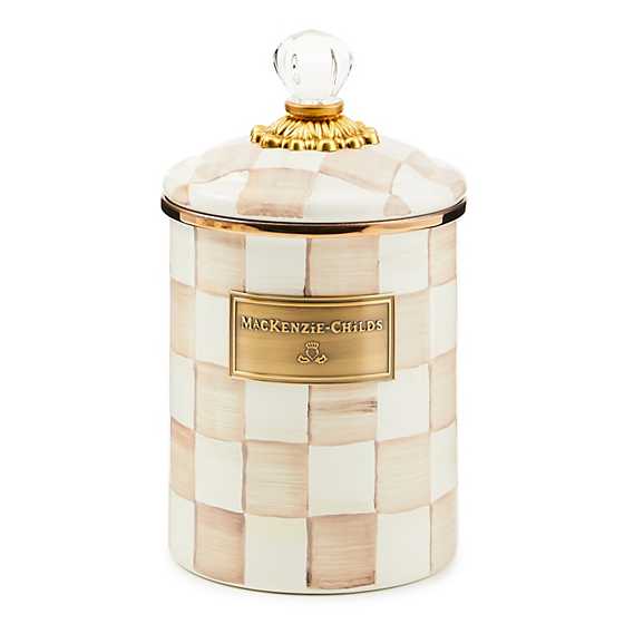 Mocha Check Medium Canister (Mackenzie Childs)