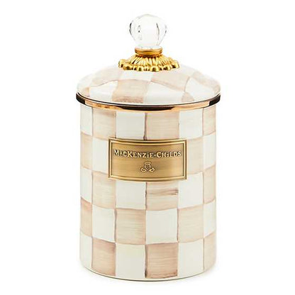 Mocha Check Medium Canister (Mackenzie Childs)