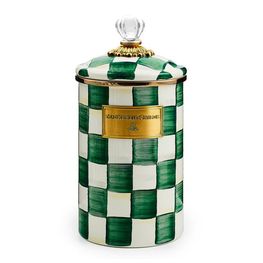 Emerald Check Large Canister (Mackenzie Childs)