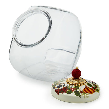 Cookie Jar with Deck the Halls Lid (Mackenzie Childs)