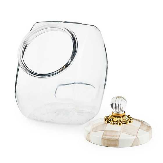 Cookie Jar with Mocha Check Lid (Mackenzie Childs)