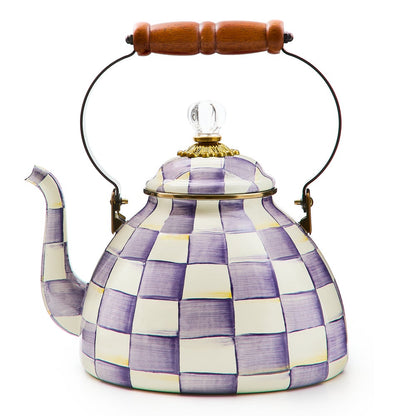 Violet Check 3 Quart Tea Kettle (Mackenzie Childs)