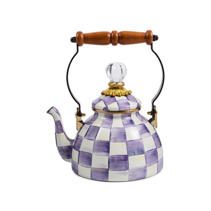 Violet Check 1 Quart Tea Kettle (Mackenzie Childs)