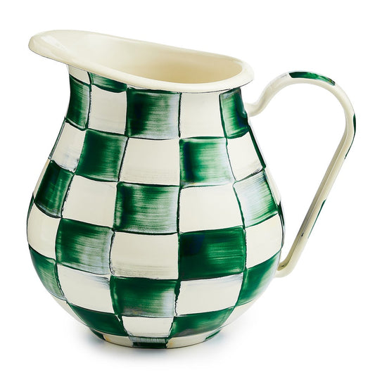 Emerald Check Pitcher (Mackenzie Childs)